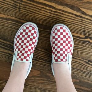 Red Checkered Vans